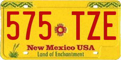 NM license plate 575TZE