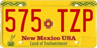 NM license plate 575TZP