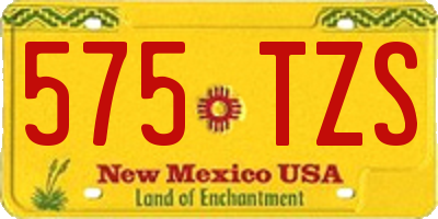 NM license plate 575TZS