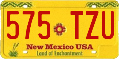 NM license plate 575TZU