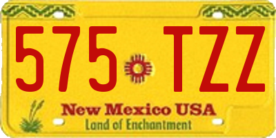 NM license plate 575TZZ