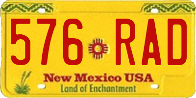 NM license plate 576RAD