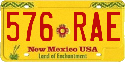 NM license plate 576RAE