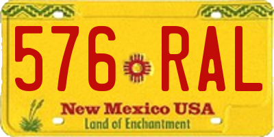 NM license plate 576RAL