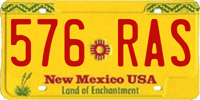 NM license plate 576RAS