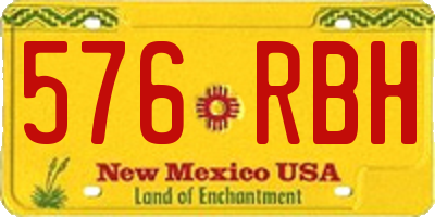 NM license plate 576RBH