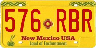 NM license plate 576RBR