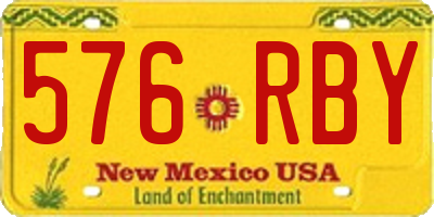 NM license plate 576RBY