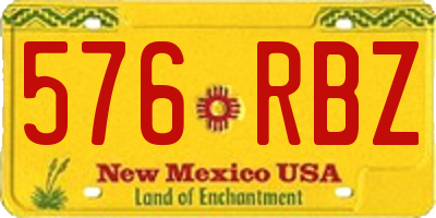 NM license plate 576RBZ