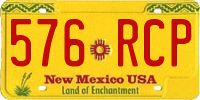 NM license plate 576RCP