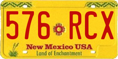 NM license plate 576RCX