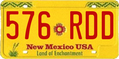 NM license plate 576RDD