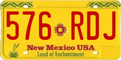 NM license plate 576RDJ