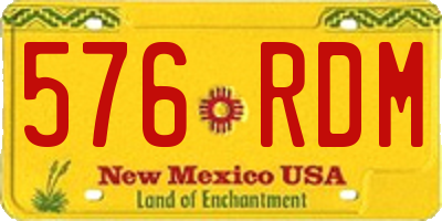 NM license plate 576RDM