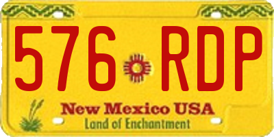NM license plate 576RDP