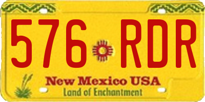 NM license plate 576RDR