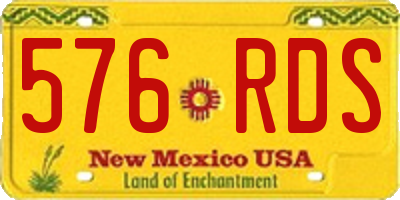 NM license plate 576RDS