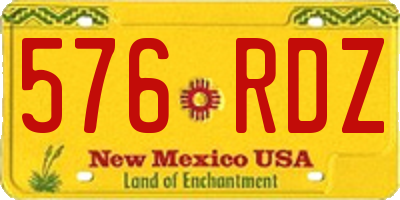 NM license plate 576RDZ