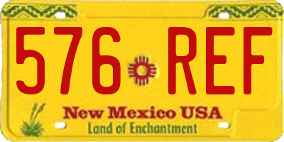 NM license plate 576REF