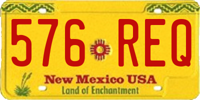 NM license plate 576REQ