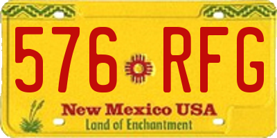 NM license plate 576RFG