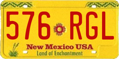 NM license plate 576RGL