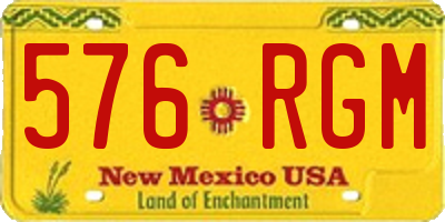 NM license plate 576RGM