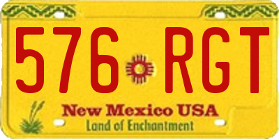 NM license plate 576RGT