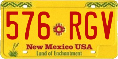 NM license plate 576RGV