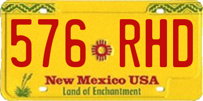 NM license plate 576RHD