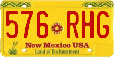 NM license plate 576RHG
