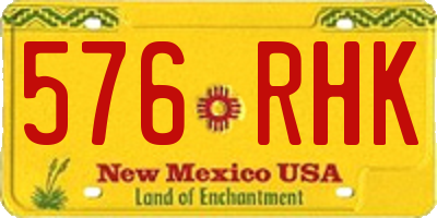 NM license plate 576RHK