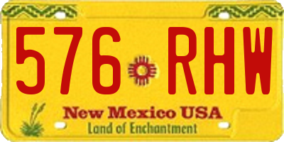 NM license plate 576RHW