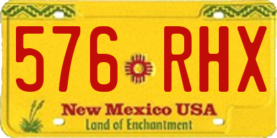 NM license plate 576RHX