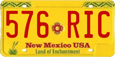NM license plate 576RIC