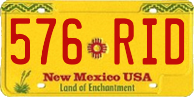 NM license plate 576RID