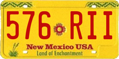 NM license plate 576RII