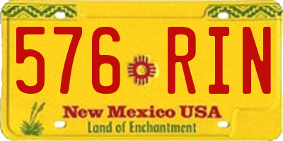 NM license plate 576RIN