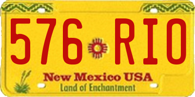 NM license plate 576RIO