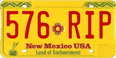 NM license plate 576RIP