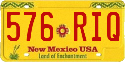 NM license plate 576RIQ