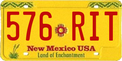 NM license plate 576RIT