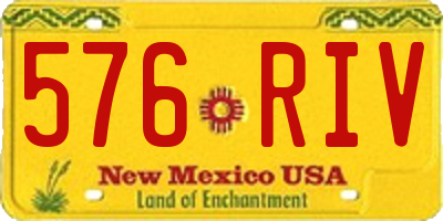 NM license plate 576RIV