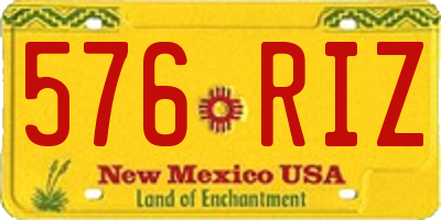 NM license plate 576RIZ