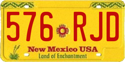 NM license plate 576RJD
