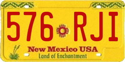 NM license plate 576RJI