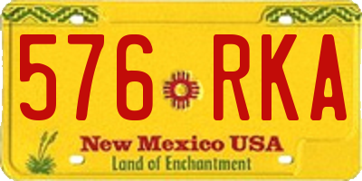 NM license plate 576RKA