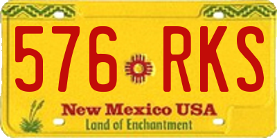 NM license plate 576RKS