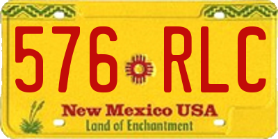 NM license plate 576RLC