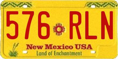 NM license plate 576RLN